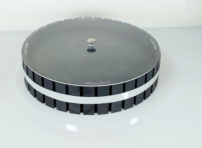TPGP Acrylic Serving Tray for Ramadan Sweets and Dates - 35x35x8 cm - Black - Image 2