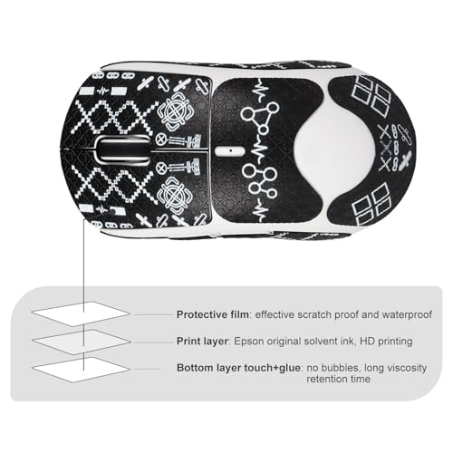 IMMOENUC Mouse Grip Tape for Logitech G PRO X Superlight Mouse Anti Slip Skin Self-Adhesive,Pre-Cut,Sweat-Resistant Game Mice Accessories - Image 5
