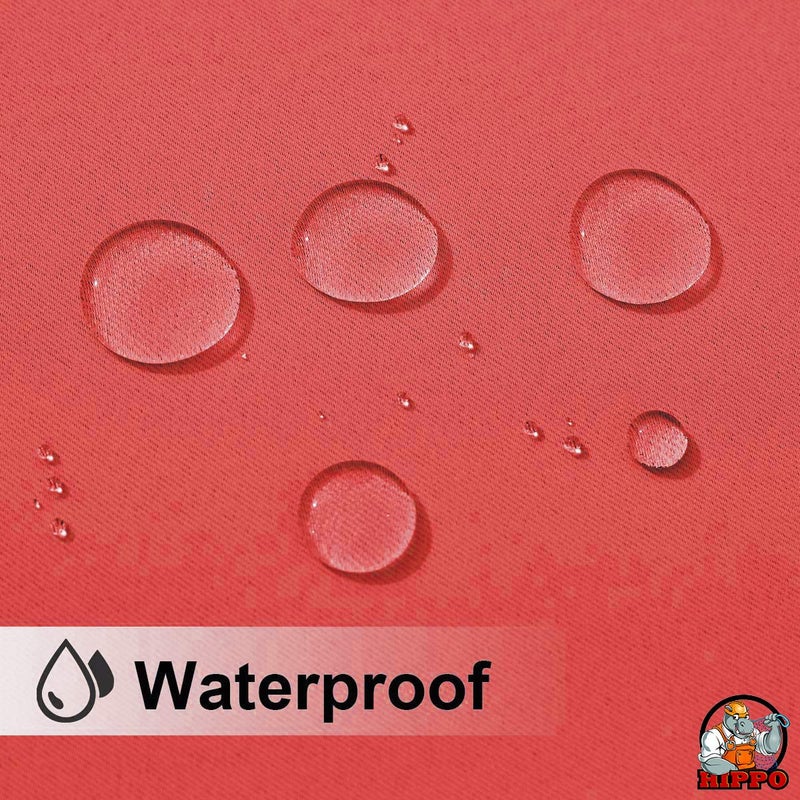 HIPPO Polyester Waterproof Curtains Rain Vision Blockage with Steel EyeletsGrommets Ideal for All Weather Conditions Outdoor Balcony for 8FT Door WR MarsalaRed Color 45FTX8FT Pack of 2Pcs - Image 4