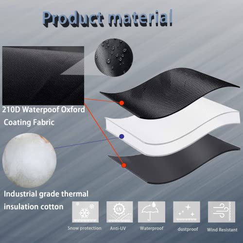 Bailiyake 2 Pack Outdoor Faucet Covers for Winter Freeze Protection, 25 x 13'' Spigot Cover Water Faucet Socks for Freeze Protection,Waterproof Yard Faucet Pipe Insulation Cover - Image 3