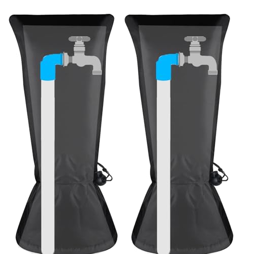 Bailiyake 2 Pack Outdoor Faucet Covers for Winter Freeze Protection, 25 x 13'' Spigot Cover Water Faucet Socks for Freeze Protection,Waterproof Yard Faucet Pipe Insulation Cover - Image 1