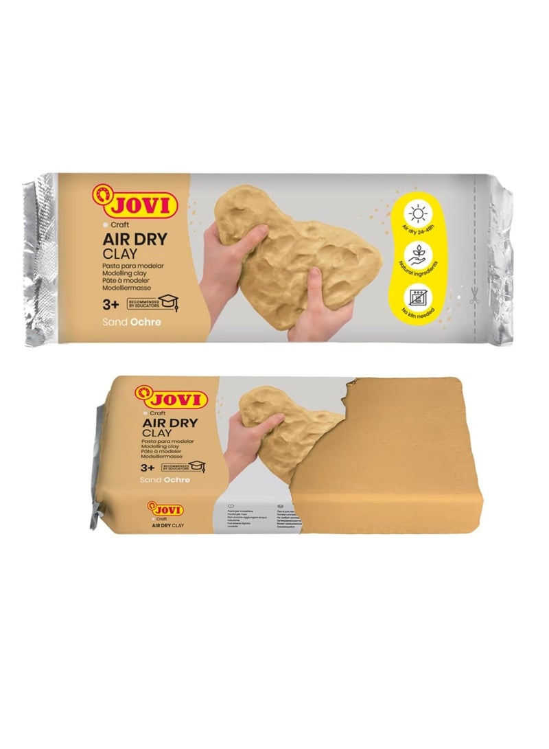 JOVI 1-Piece Air Dry Ready to Use Modelling Clay Sand Colour - Image 1