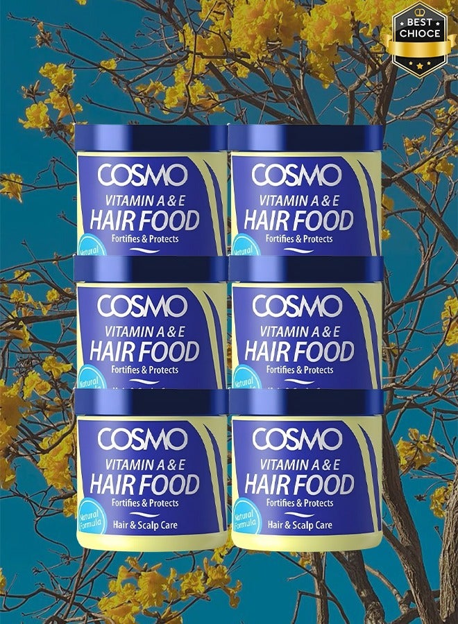 COSMO 6 Pieces Vitamin A & E Hair Food Fortifies & Protects Hair & Scalp Care 170 Grams  - Image 1