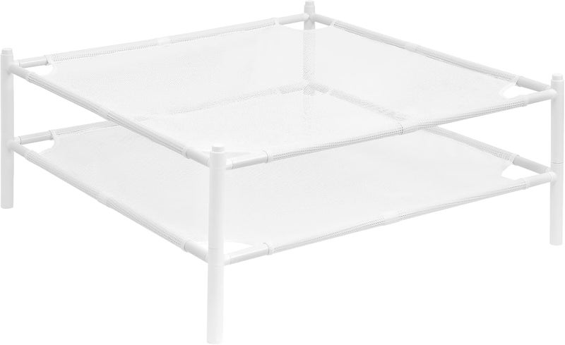 STORAGE MANIAC Sweater Drying Rack, Mesh Clothes Drying Rack, Stackable Laundry Drying Rack, Lay Flat Dryer for Delicates, Portable Dry Rack for Indoor or Outdoor, White, 2-Pack - Image 1