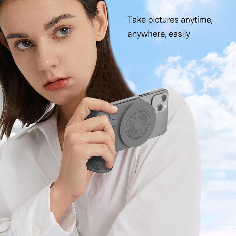 Careflection Magnetic Camera Handle With Magsafe Bluetooth Wireless Shutter - Smart Phone Bracket for Vlog, Photo and Video Shooting (Black) - Image 3