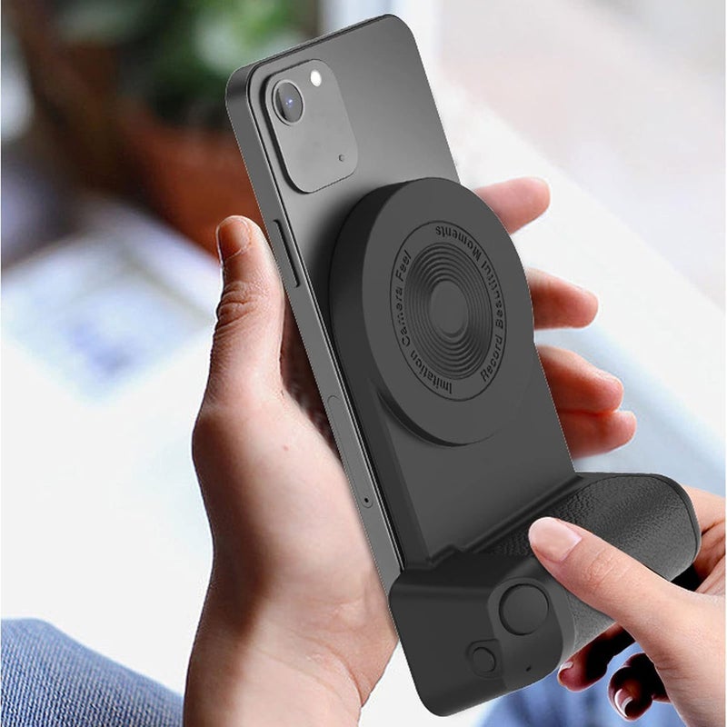Careflection Magnetic Camera Handle With Magsafe Bluetooth Wireless Shutter - Smart Phone Bracket for Vlog, Photo and Video Shooting (Black) - Image 5