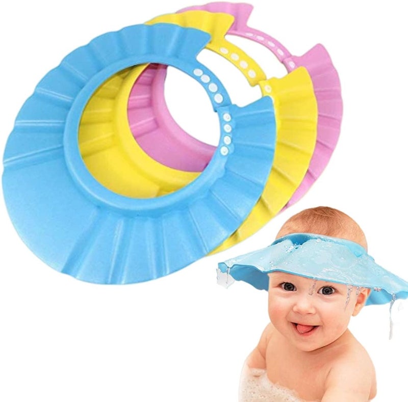 Baby Shampoo Cap Set (Pack of 3): Adjustable Bathroom Cap, Baby Eye and Ear Protection, Children's Shampoo Cap - Image 2