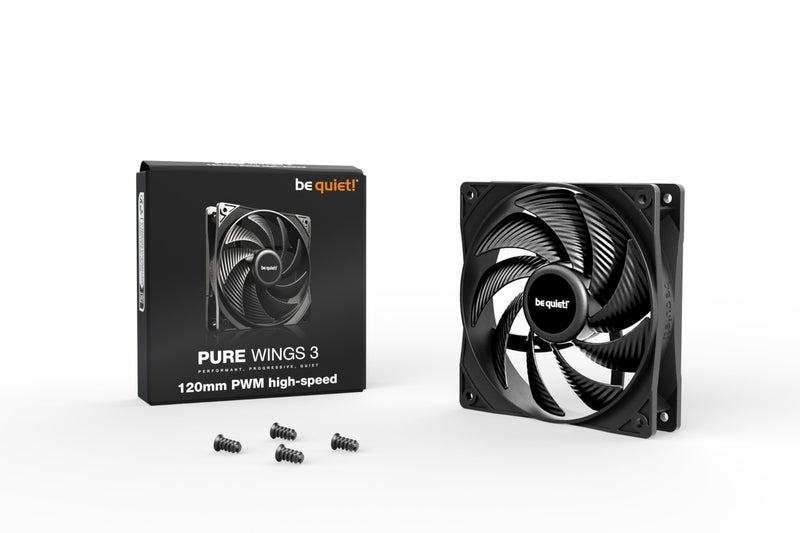 بي كوايت! Pure Wings 3 120mm PWM High-Speed Case Fan | Speed-regulating Closed Loop Motor| Extraordinary Air Pressure | Very Quiet Operation | BL106 - Image 3