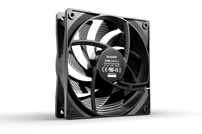 بي كوايت! Pure Wings 3 120mm PWM High-Speed Case Fan | Speed-regulating Closed Loop Motor| Extraordinary Air Pressure | Very Quiet Operation | BL106 - Image 2