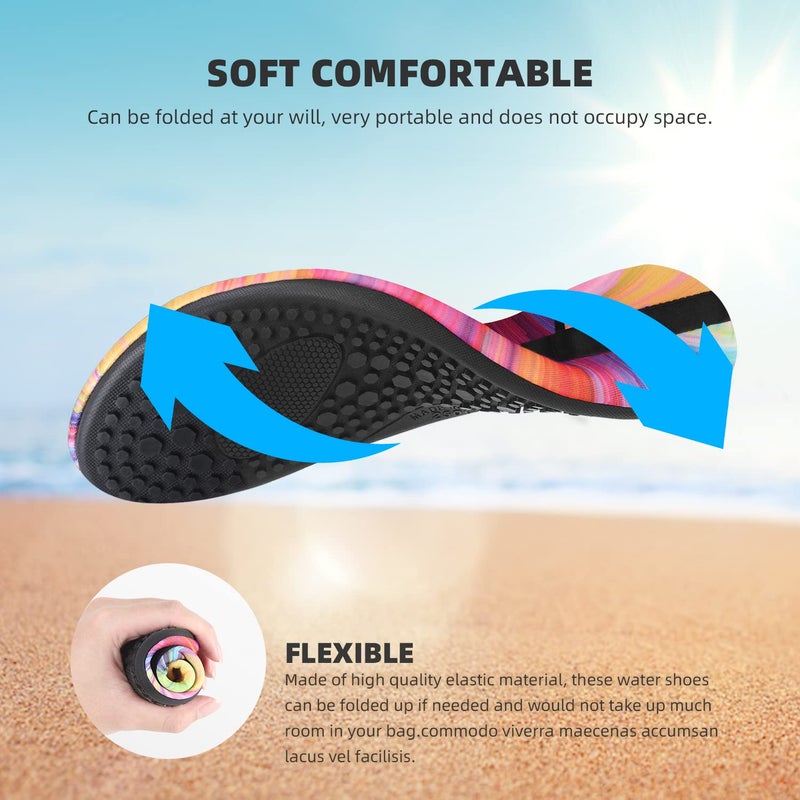 ATHMILE Water Shoes for Women Men Quick-Dry Aqua Socks Swim Beach Barefoot Yoga Exercise Wear Sport Accessories Pool Camping Must Haves Adult Youth Size - Image 4