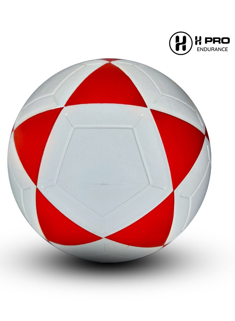 أتش برو كرة قدم H PRO NFB Premium | طويلة الأمد ومثالية للاستخدام في الهواء الطلق | مقاس 5 | أحمر - Image 1