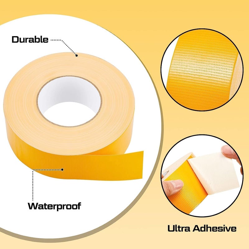 Azonee Single Sided Carpet Duct Tape, 5Cm*50 M Outdoor Court Tape Adhesive Court Marking Tape Court Lines For Tennis Badminton Parking Floor Pavement Driveway Strong Adhesive Heavy Duty Sticker Tape - Image 5