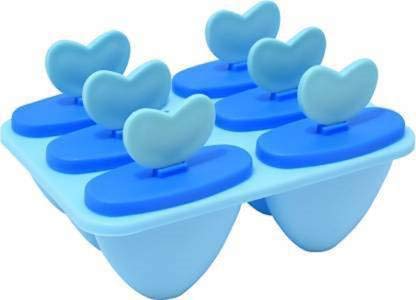 SBA PRIME Blueberry Heart Ice Cream & Kulfi Maker Mould Set | Reusable Popsicle Mould with Stick – Plastic Ice Cube Tray for Candy & Frozen Desserts (Blue, Pack of 1) - Image 3