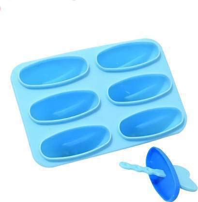 SBA PRIME Blueberry Heart Ice Cream & Kulfi Maker Mould Set | Reusable Popsicle Mould with Stick – Plastic Ice Cube Tray for Candy & Frozen Desserts (Blue, Pack of 1) - Image 2