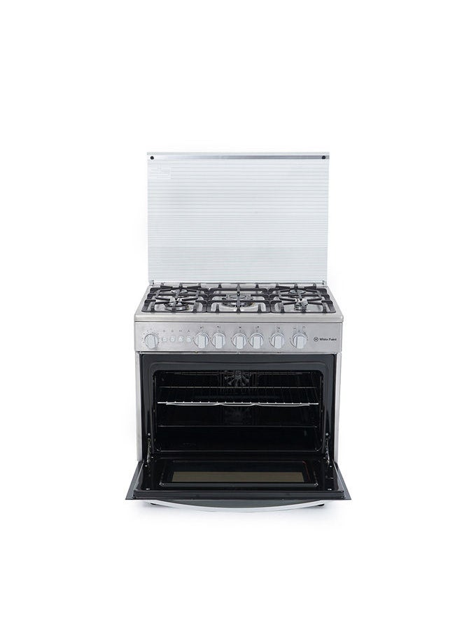 WhitePoint Free Standing Gas Cooker 90*60 With 5 Burners - Fully Stainless - Mirror Oven Door, Full Safety  - Image 3