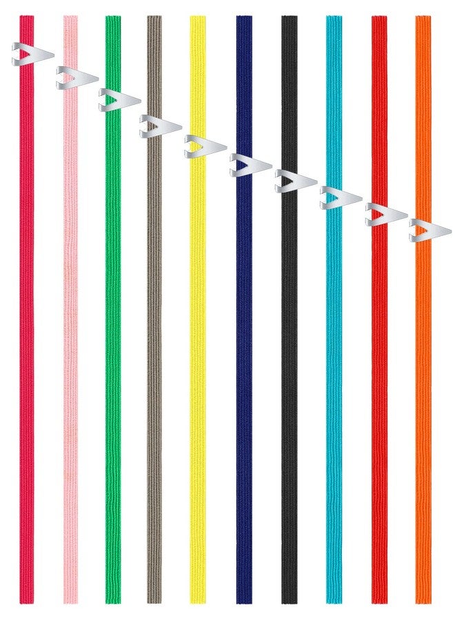 Zonon 20 Pcs Elastic Bookmarks Set Book Bands Elastic Stainless Steel Book Darts Fabric Multicolor Book Markers for Women Men Office School(Multi Colors) - Image 1