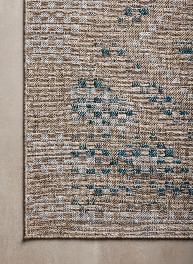 لولوي سجادة لولوي أمبر لويس توبانغا كوليكشن TOP-04 طبيعية/زرقاء فاتحة 2'-3" × 3'-9" للاستخدام الداخلي والخارجي - Image 5
