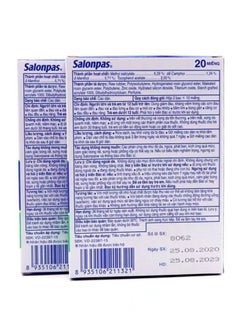 Salonpas 2-PACK Pain Relief Patch, Joint Pain Relief, 20pcs*2  - Image 3