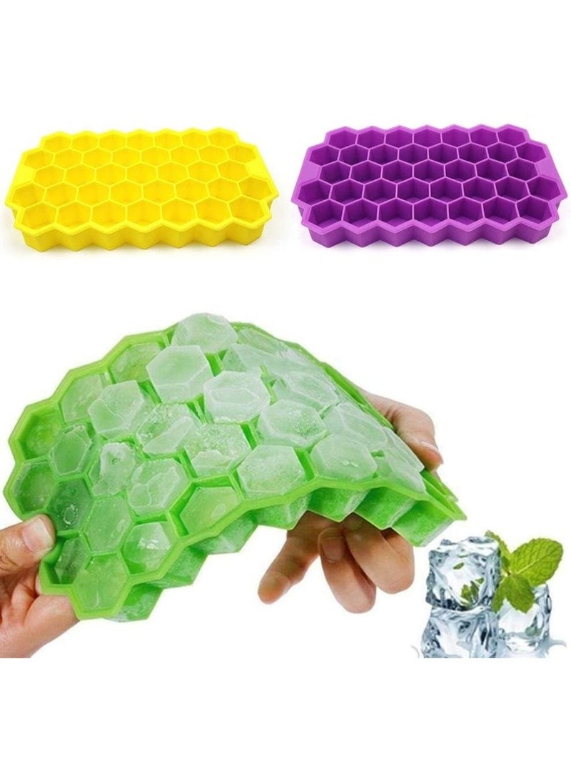 Honeycomb Ice Cube Mold – Food-Grade Silicone – White - Image 3