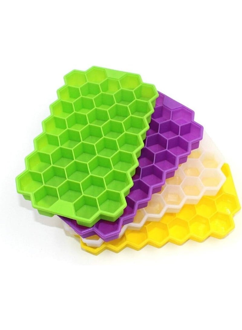 Honeycomb Ice Cube Mold – Food-Grade Silicone – White - Image 4