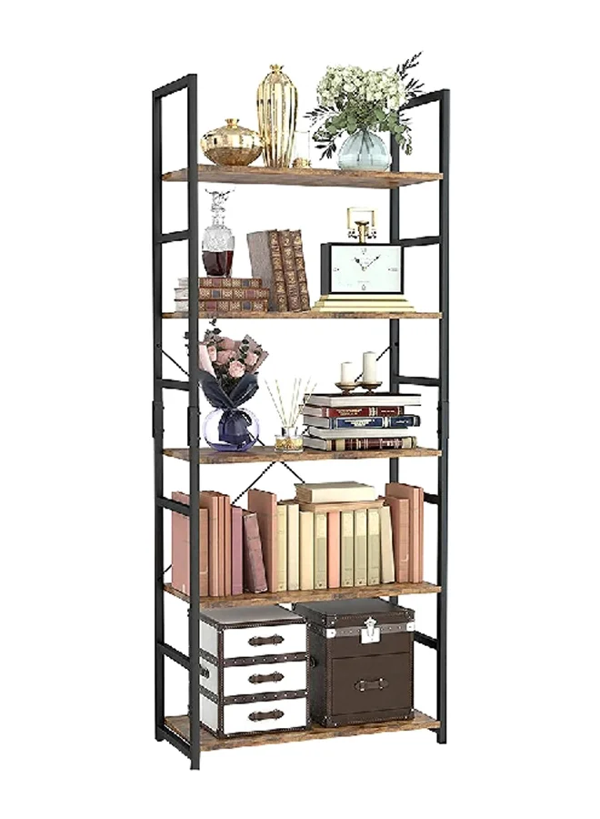 ميكاسا رف للكتب قائم بذاته مكون من 5 طبقات باللون البني والأسود وبابعاد 159 × 60 × 30 سمSJ-620D