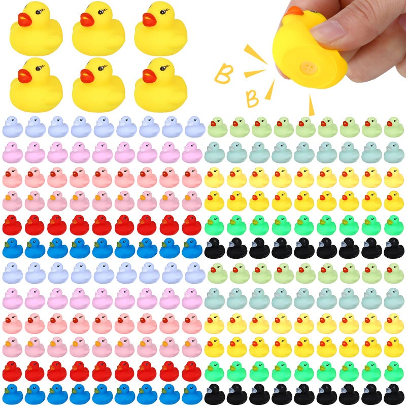 Seematn 600 Pieces Mini Rubber Duck in Bulk Bath Toys Set Bulk Mini Colorful Ducks Baby Shower Toy Birthday Party Decorations Favors Gift Summer Beach Pool Activity Carnival Game - Image 2