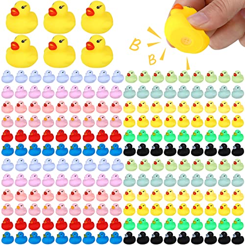 Seematn 600 Pieces Mini Rubber Duck in Bulk Bath Toys Set Bulk Mini Colorful Ducks Baby Shower Toy Birthday Party Decorations Favors Gift Summer Beach Pool Activity Carnival Game - Image 1
