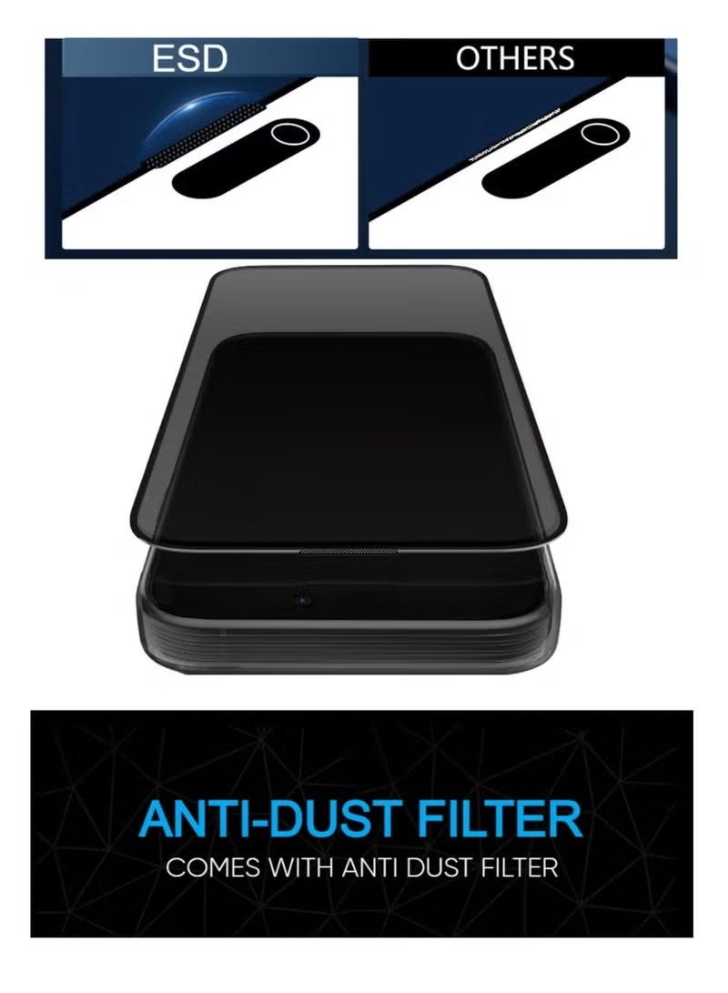 Original Tempered Dustproof Privacy Glass Screen Protector Compatible For iPhone 14 - Image 5