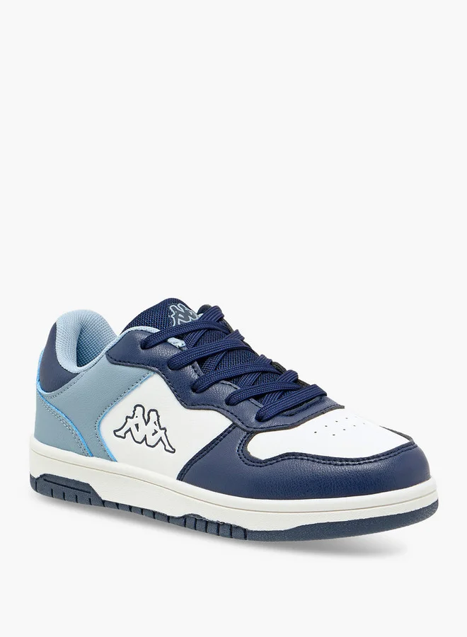 Kappa Boys' Colourblock Sneakers with Hook and Loop Closure