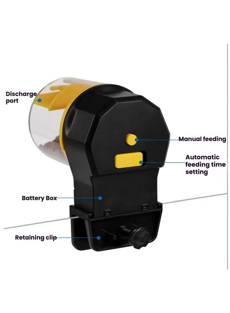 عام جهاز إطعام حوض السمك الآلي. هو جهاز مناسب لإطعام السمك الكوي والسمك الذهبي في حوض السمك. الجهاز الذكي له زمام توقيت آلي لطعام السمك في الحوض الاستوائي. - Image 4