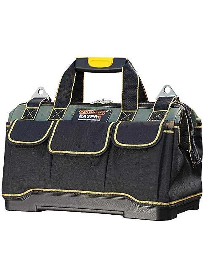 PROMASS - Bag 16inch with PVC Base Tool Storage Bag Multi-Functional Large Capacity Waterproof Tool Tote Bag for Electricians Carpenters - Image 1