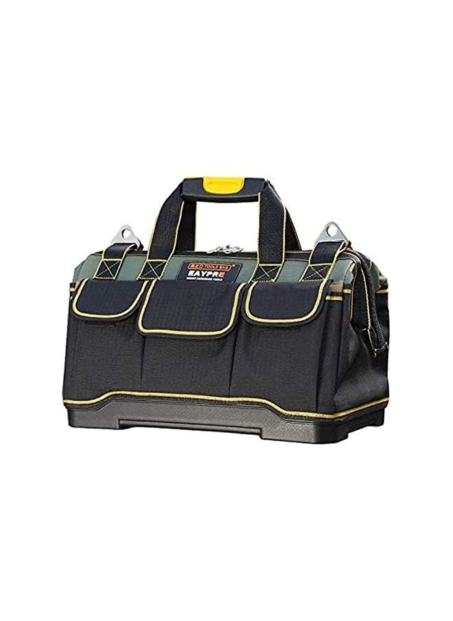 PROMASS - Bag 16inch with PVC Base Tool Storage Bag Multi-Functional Large Capacity Waterproof Tool Tote Bag for Electricians Carpenters - Image 1