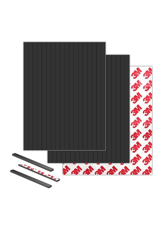 CHUNNIAO Small Tiny Magnetic Tapes with Sticky Adheisve Backing for Mini Crafts.Pre Cut Thin Magnet Strips(Width 1/4" x 6" 54 Pieces) - Image 1