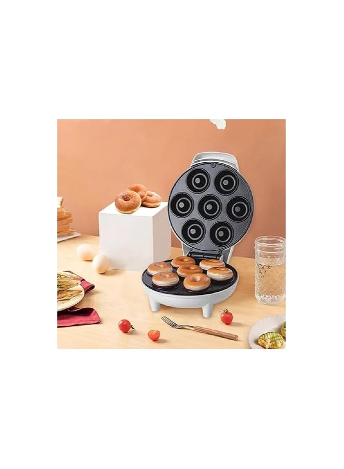 DSB DSP Donut Maker 750W - KC1173 7 Piece Donut Maker - Non-Stick Coating Temperature Control Dual Indicator Lights _ 1 Year Warranty _ White - Image 1