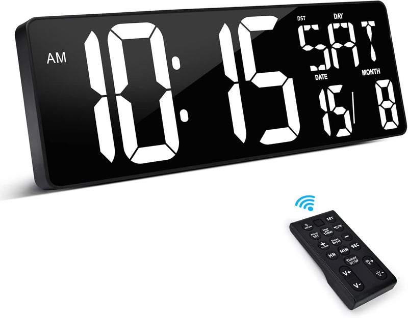 XREXS 17 Inch Digital Wall Clock Large Display, Auto-Dimming, Large Timer Clock, Large Digital Wall Clock for Home, Gym, Office and Classroom - Image 1