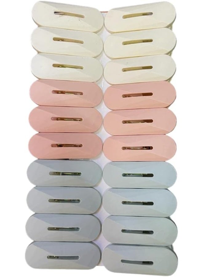 SAQOWARE Multi-Purpose 24 Pieces Cloth Clips | Hanger Clips, Slim-line Plastic Finger Clips Clothes Pants Hanger Clips | Clothing Line Clips Pegs Laundry Kitchen Outdoor | Multicolour - Image 1