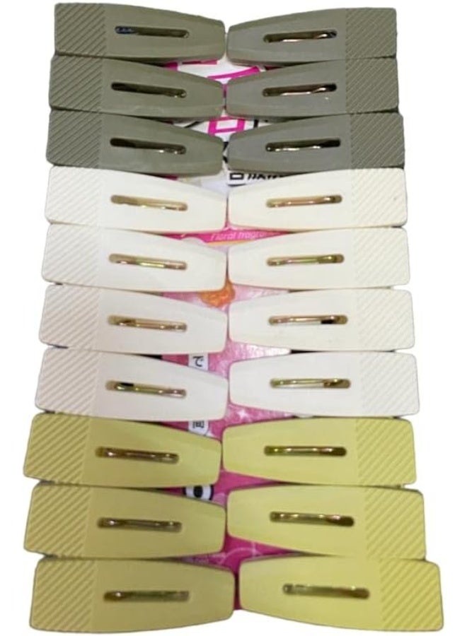 SAQOWARE Multi-Purpose 24 Pieces Cloth Clips | Hanger Clips, Slim-line Plastic Finger Clips Clothes Pants Hanger Clips | Clothing Line Clips Pegs Laundry Kitchen Outdoor | Multicolour - Image 4