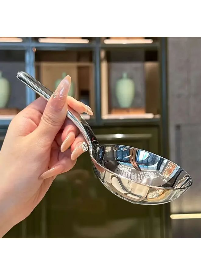 Stainless Steel Serving Spoon Large Capacity Heavy Duty Commercial Kitchen Utensil - Image 3
