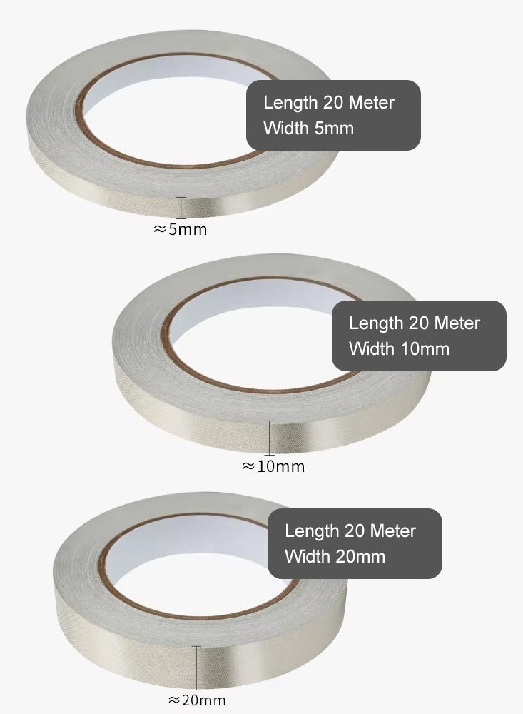 Conductive Tape Silver Fabric Cloth Conductive Adhesive Tape Isolated Electromagnetic Wave Tape  - Image 2