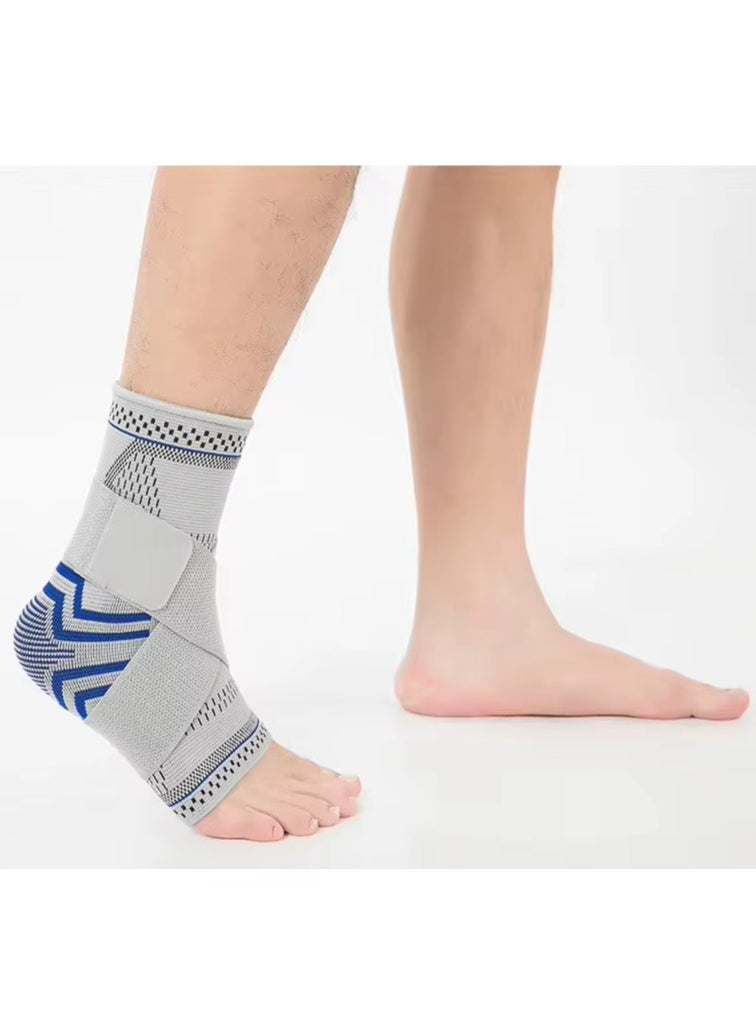 VIO Ankle Foot Support Wrap for Sprained Ankle Weak Ankles Ligament Damage Stabilization Achilles Tendonitis Plantar Fasciitis Heel Pain Relief Adjustable Brace Ankle Compression Sleeve With Strap for Women Men Assorted Grey  - Image 2