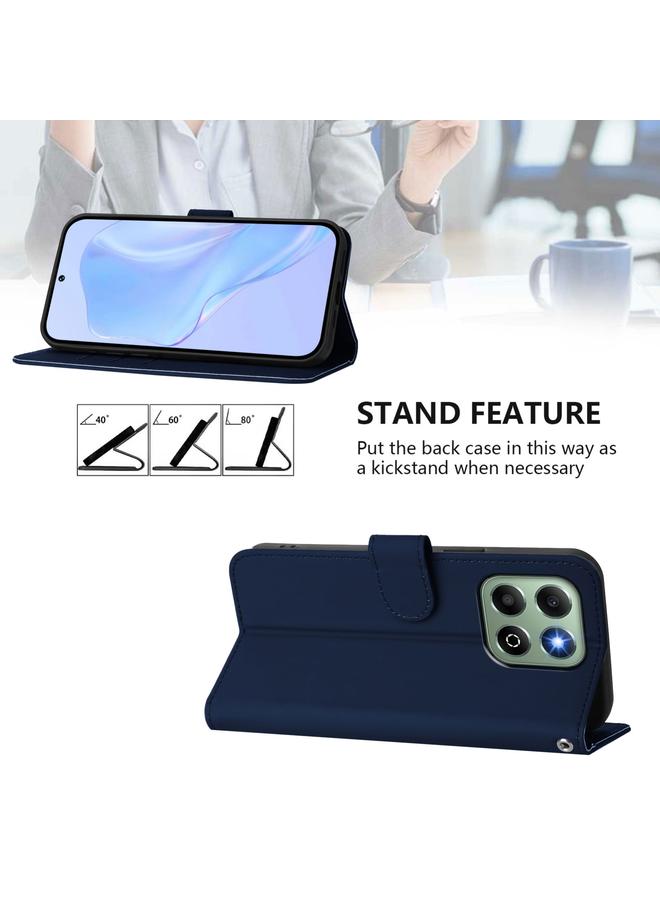 جرين تايجر جراب لهاتف Honor X6b 4G مصنوع من الجلد بلون سادة مع حبل تعليق - Image 3