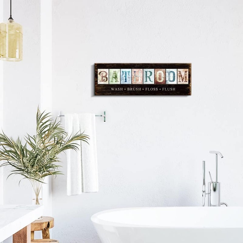 BPA Vintage Bathroom Wall Art with Inspirational Motto - Image 3