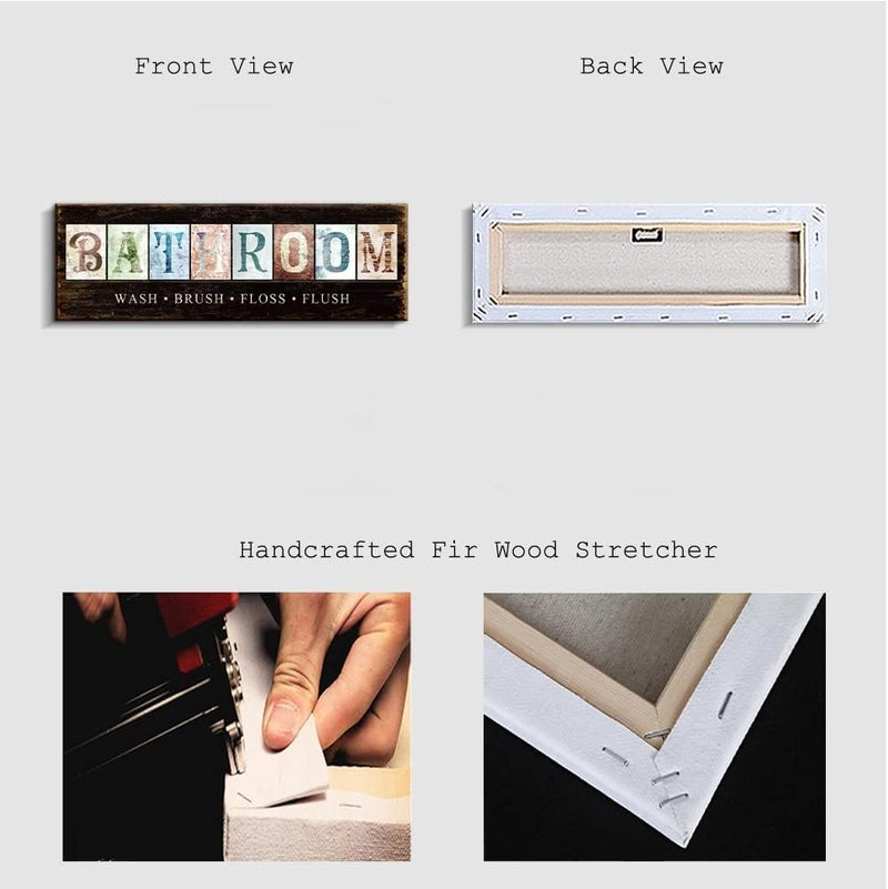 BPA Vintage Bathroom Wall Art with Inspirational Motto - Image 4