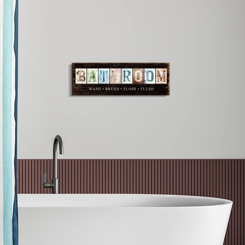 BPA Vintage Bathroom Wall Art with Inspirational Motto - Image 2