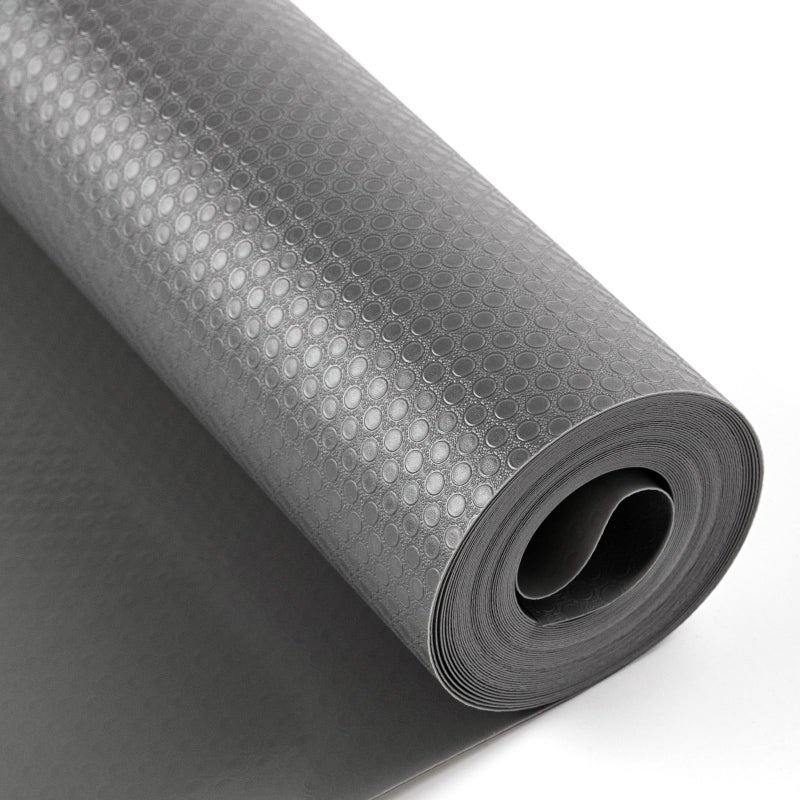 Bloss Plastic Shelf and Drawer Liner, Non Adhesive Shelf Liner for Cabinets, Storage, Kitchen, Desks, Decor Cupboard Liner, Refrigerator Shelf Liners(Grey, 17.7"Ã—59") - Image 1