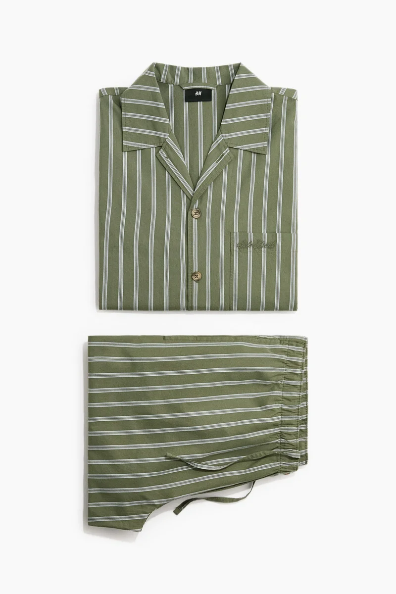 H&M Poplin pyjama shirt and bottoms