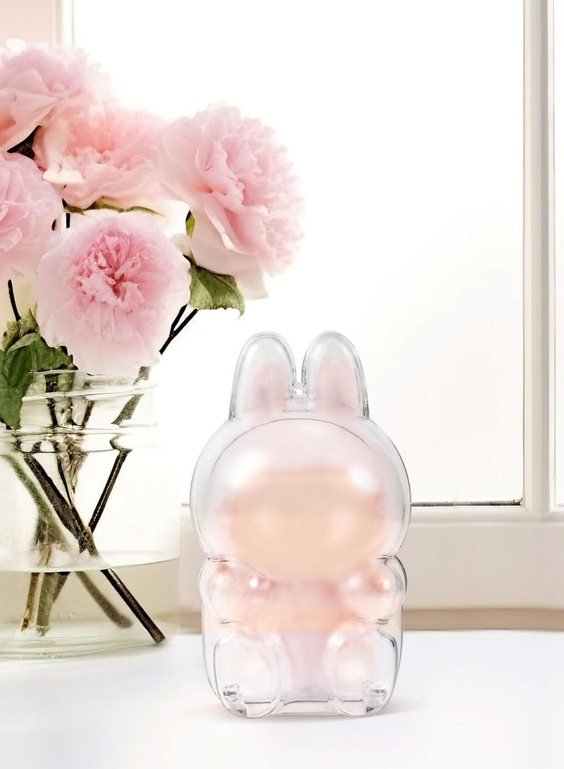 Labubu Series 2 Sitting Protective Case – Clear, Anti - Drop, with Keychain (Seated Figure)