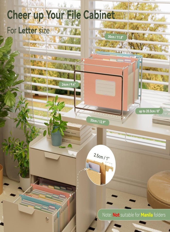 EcoStash Wheat Straw Expanding Hanging File Folders, File Organizer, 1.2" Accordion Pockets, Large Capacity, Letter Size for Filing Cabinet, 100% BPA Free, Return to Nature, Healthy Living-Pink - Image 2