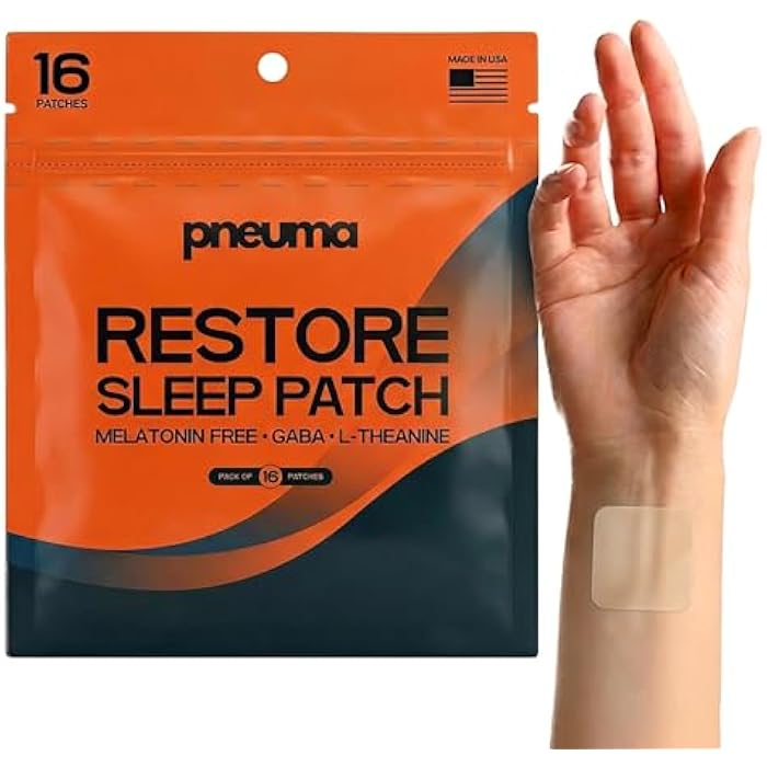 PNEUMA Restore Sleep Patches for Adults - Extra Strength Plant Based Sleep Aid - Melatonin Free - Sleeping Patches - Natural Transdermal Vitamin Patches – 16 Count - Image 1
