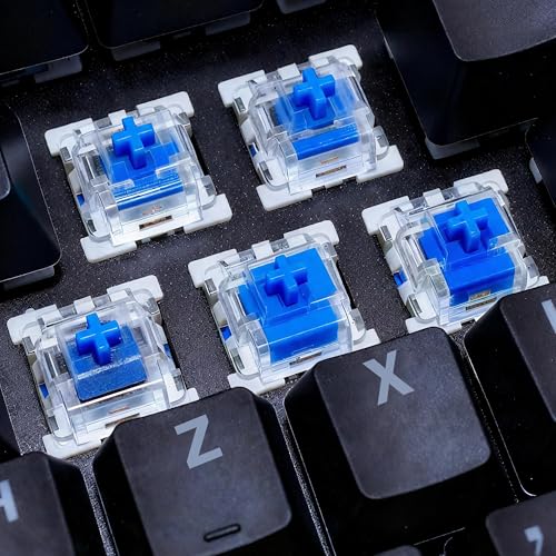 piercing 30Pcs Blue Switch Mechanical Keyboard, Mechanical Keyboard Switches, Switches 30-Pc Blue Clicky 3-Pin Tactile Set with Key Puller Universal - Image 2